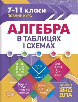 Алгебра в таблицях і схемах. 7-11 класи, до ДПА, ЗНО. Таблиці та схеми 5631 фото