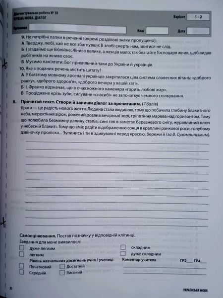 Українська мова. Усі діагностувальні роботи. 9 клас. КЗП038 26091 фото