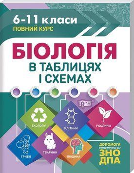 Біологія в таблицях і схемах. 6-11класи, до ДПА, ЗНО. Таблиці та схеми 5632 фото