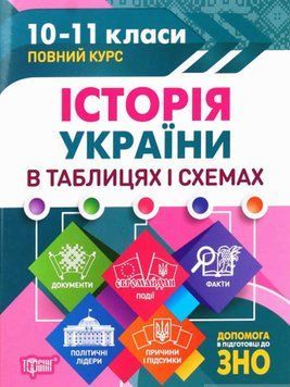 Історія України в таблицях і схемах.10-11класи, до ЗНО. Таблиці та схеми 5636 фото