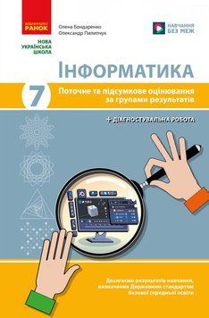 НУШ 7 кл. Інформатика. Поточне та підсумкове оцінювання за групами результатів + діагностувальна робота 23269 фото