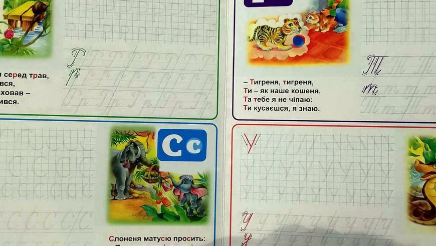 Абетка багаторазовий тренажер з канавками. Друковані літери. Прописні літери. Склади та слова 19560 фото